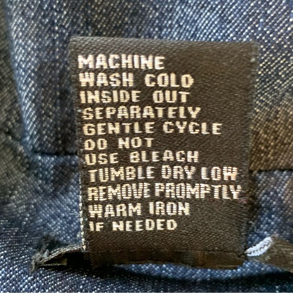 Sandro Denim Blue Jacket Cropped Dark Wash 3/4 Sleeve Petite Small *read - Picture 7 of 7